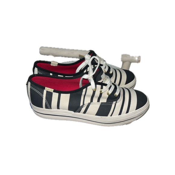 Keds For Kate Spade New York - Lace Up Black and White Tennis Shoes - SZ 8 - Picture 5 of 10